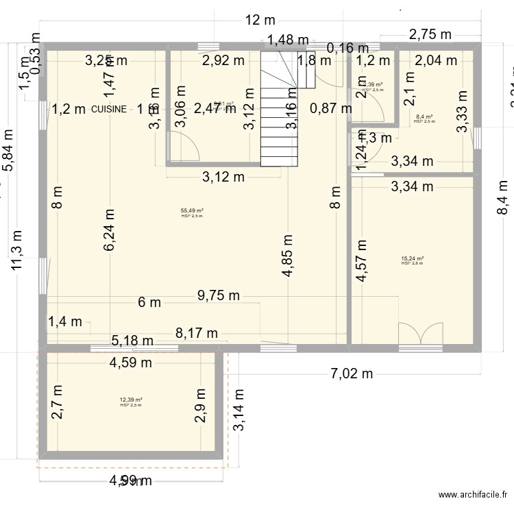 RDC VILLA JANNOT. Plan de 13 pièces et 196 m2