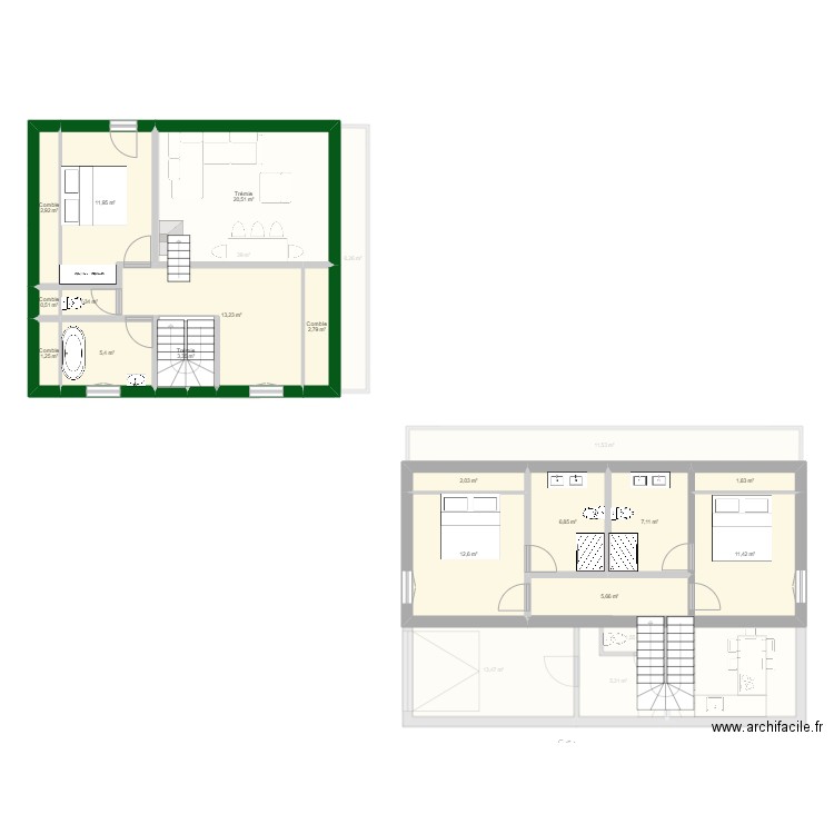 CambremerProjet. Plan de 36 pièces et 272 m2