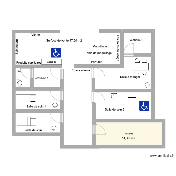 institut. Plan de 0 pièce et 0 m2