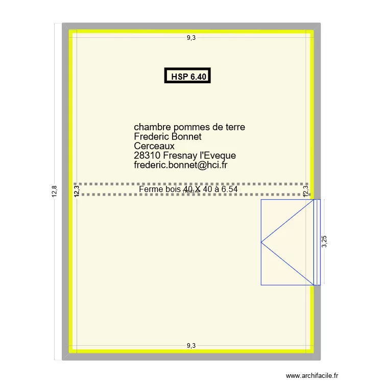 Frederic Bonnet Cerceaux 28310 Fresnay l'Eveque. Plan de 