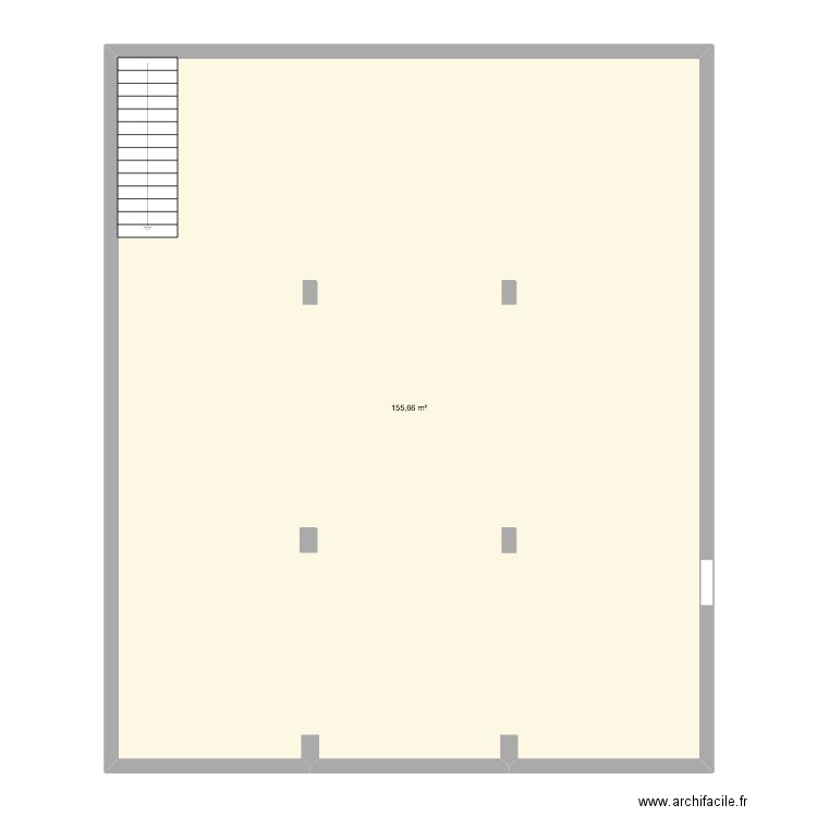 atelier bas. Plan de 1 pièce et 156 m2