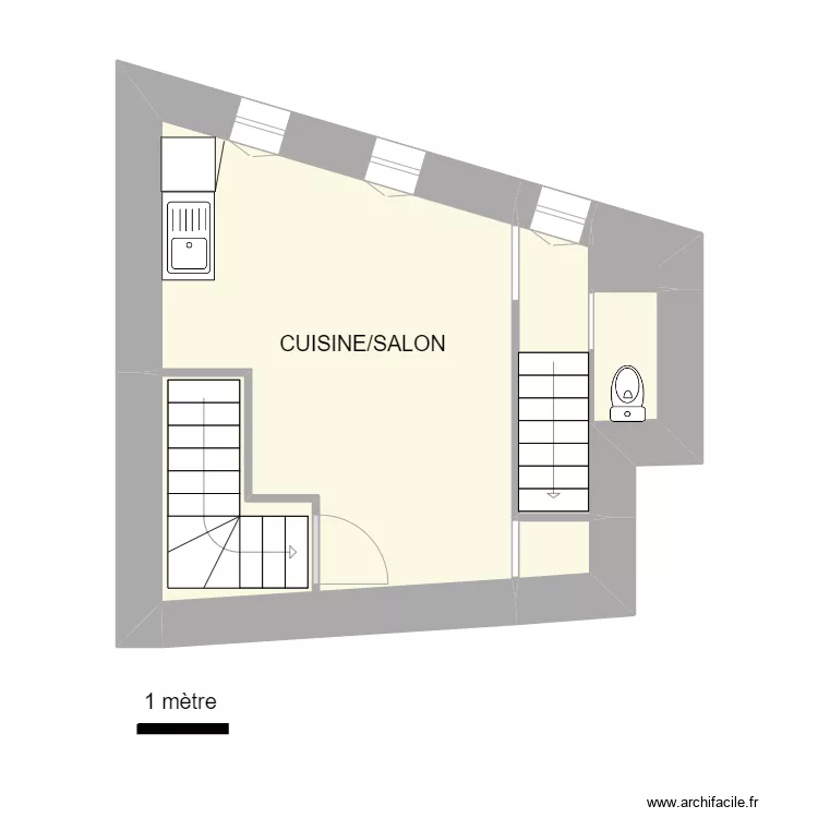 Carmes 12 - R+1. Plan de 