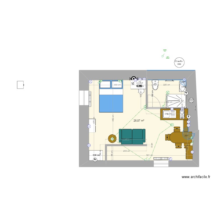 studio finale. Plan de 0 pièce et 0 m2