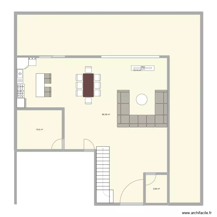 casa 2. Plan de 4 Pièces et 175 m² casa 2. Plan de 4 Pièces et 175 m²