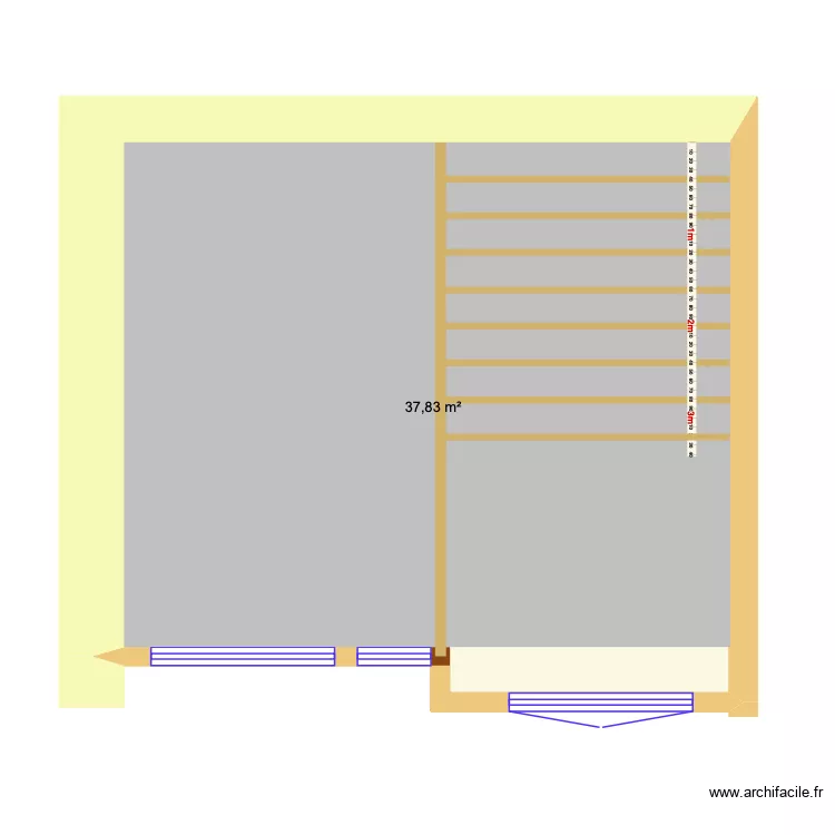 Maison B. Plan de 1 Pièce et 38 m² Maison B. Plan de 1 Pièce et 38 m²