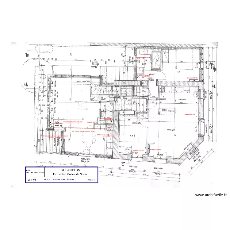 PLAN chauffage  ETAGE 1 ind C. Plan de 