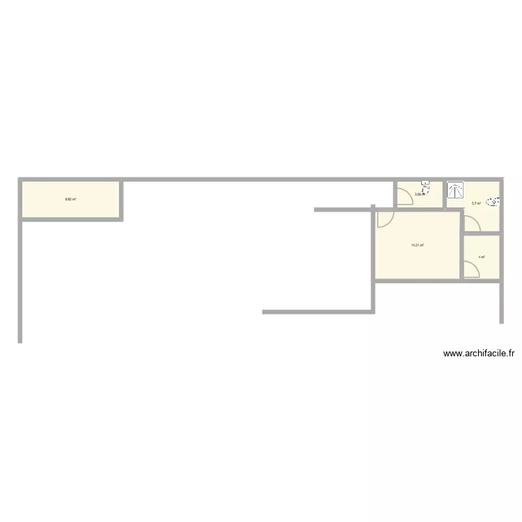 DEPENDANCE DUPLEX. Plan de 5 et 36 m² DEPENDANCE DUPLEX. Plan de 5 et 36 m²