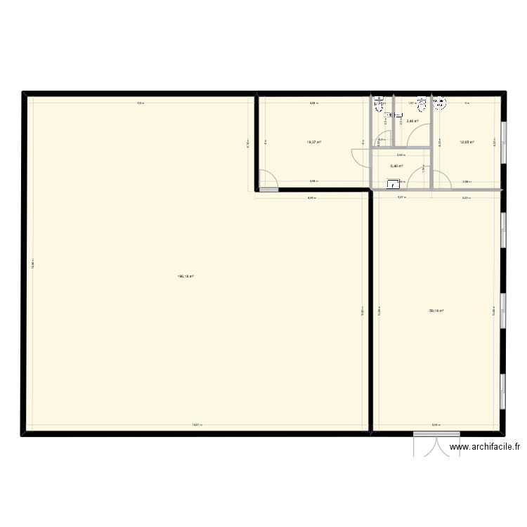 dernier frisomat. Plan de 6 pièces et 296 m2
