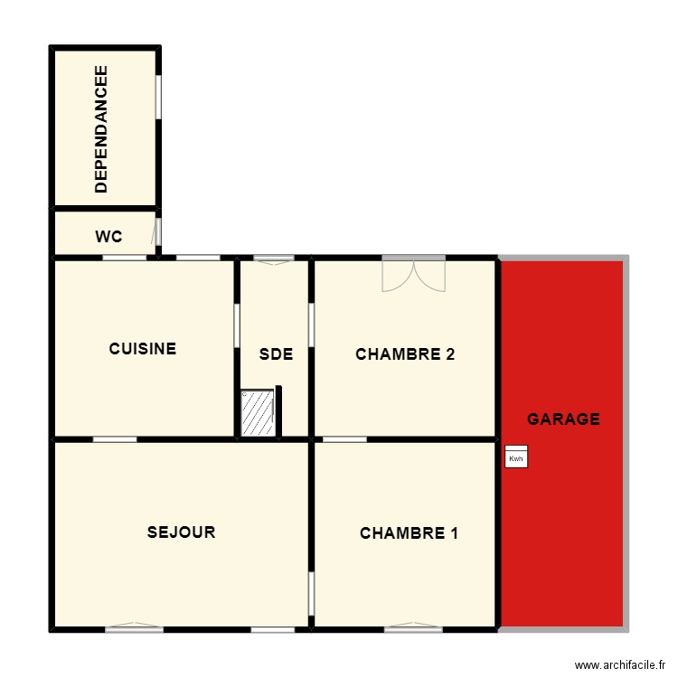 PINEAU 1. Plan de 8 pièces et 97 m2