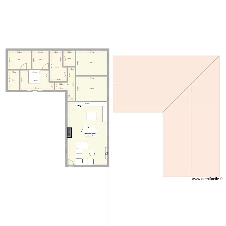Maison 3. Plan de 10  et 153 m²