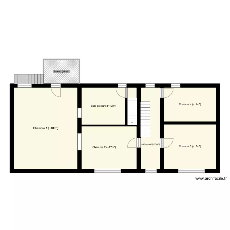 Plan cr&egrave;che 1er. Plan de 8  et 115 m²