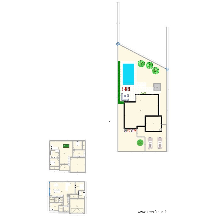Maison idéal-2. Plan de 24 pièces et 1098 m2