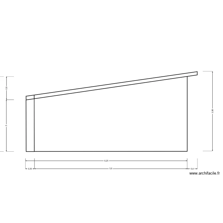 PETITE FACADE NORD. Plan de 