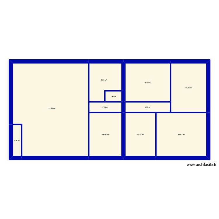 maison. Plan de 11 pièces et 148 m2