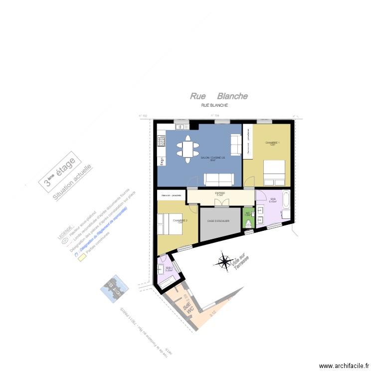 47 PF V2. Plan de 10 pièces et 147 m2