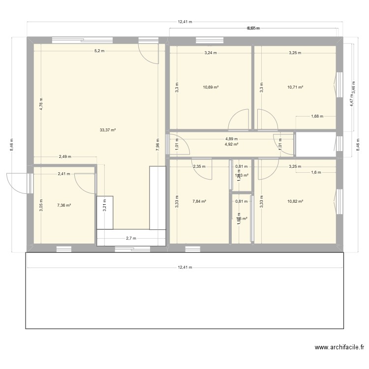 fabrice. Plan de 9 pièces et 88 m2