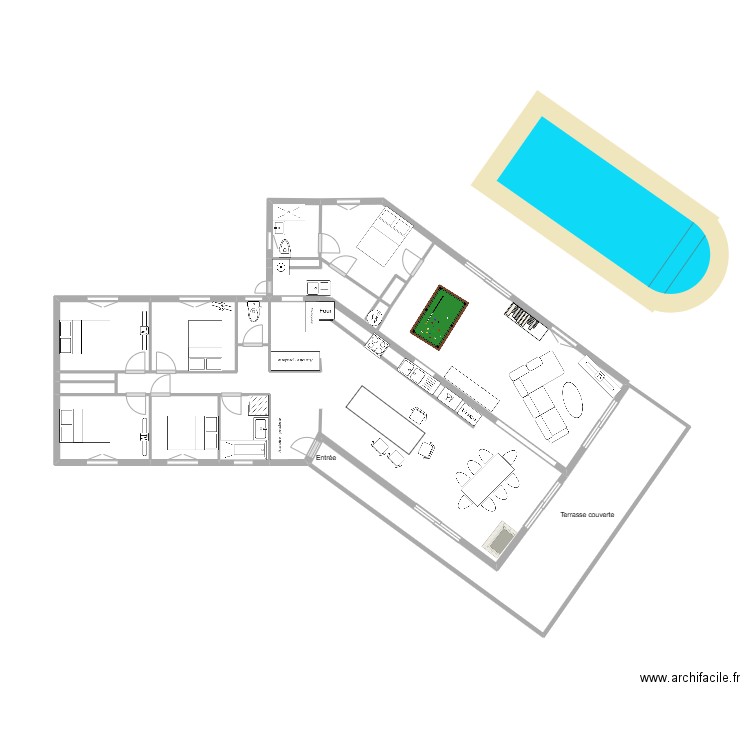 plouzennec. Plan de 12 pièces et 41 m2