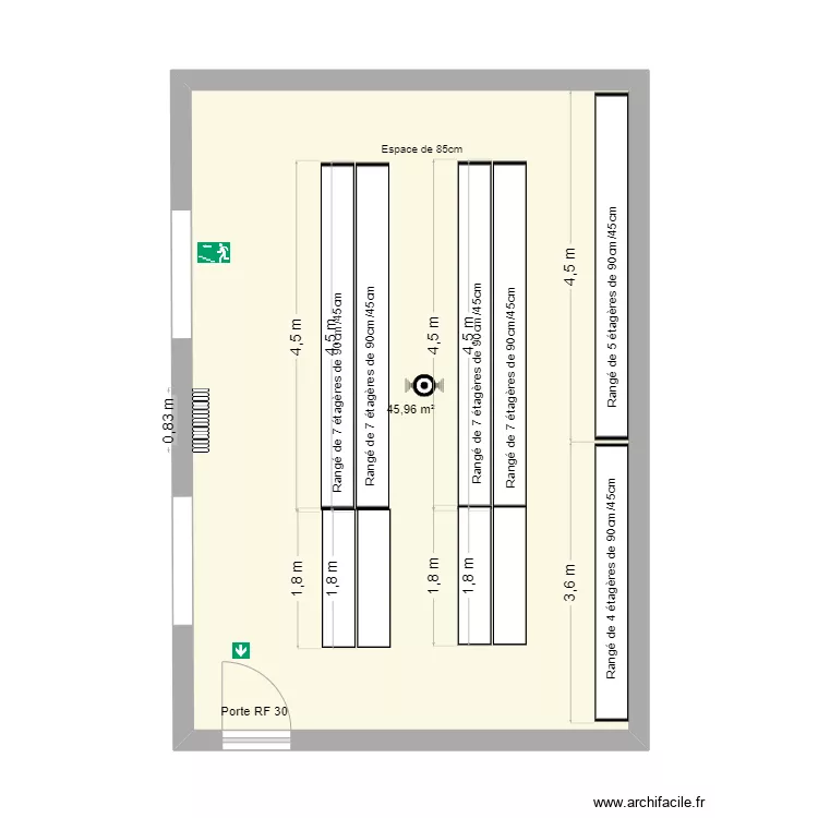 Local archives Q-2. Plan de Local archives Q-2. Plan de