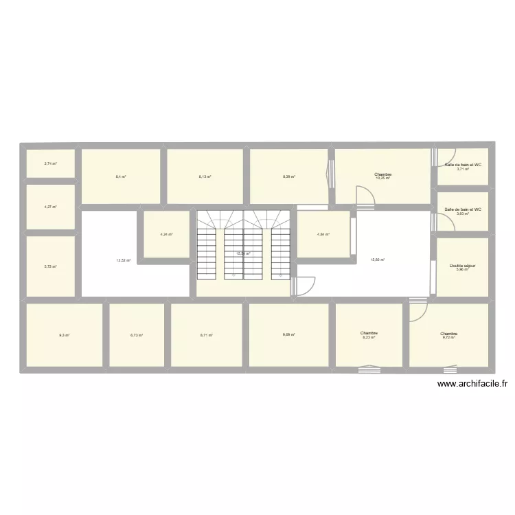 deux Lotissement effet m&eacute;roire. Plan de 21  et 167 m²