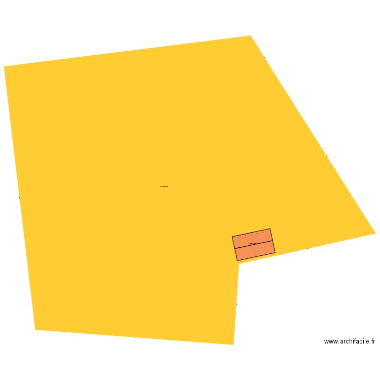 GARAGE 50 M2 avec toiture. Plan de 1 pièce et 47 m2