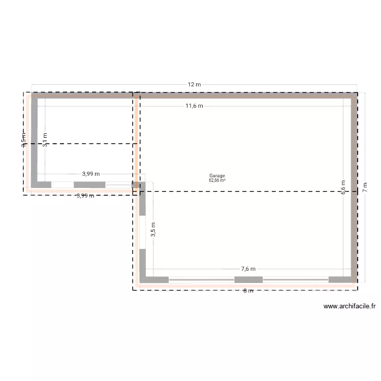LACOSTE. Plan de 1 Pièce et 63 m²