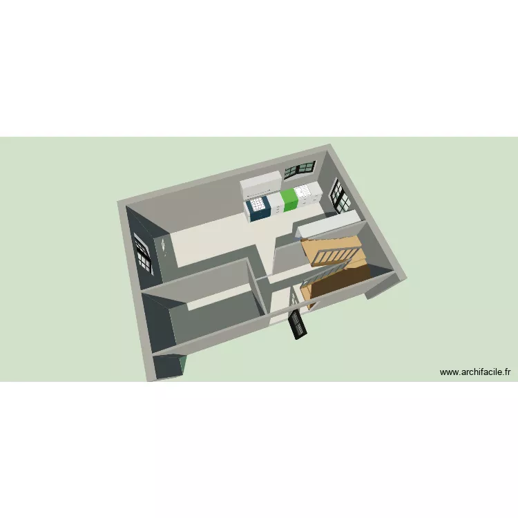 plan1. Plan de 3 Pièces et 35 m²