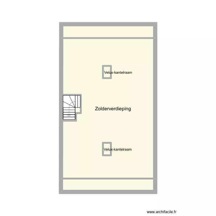 Kortrijk stasegemsestraat 34 - zolder. Plan de 