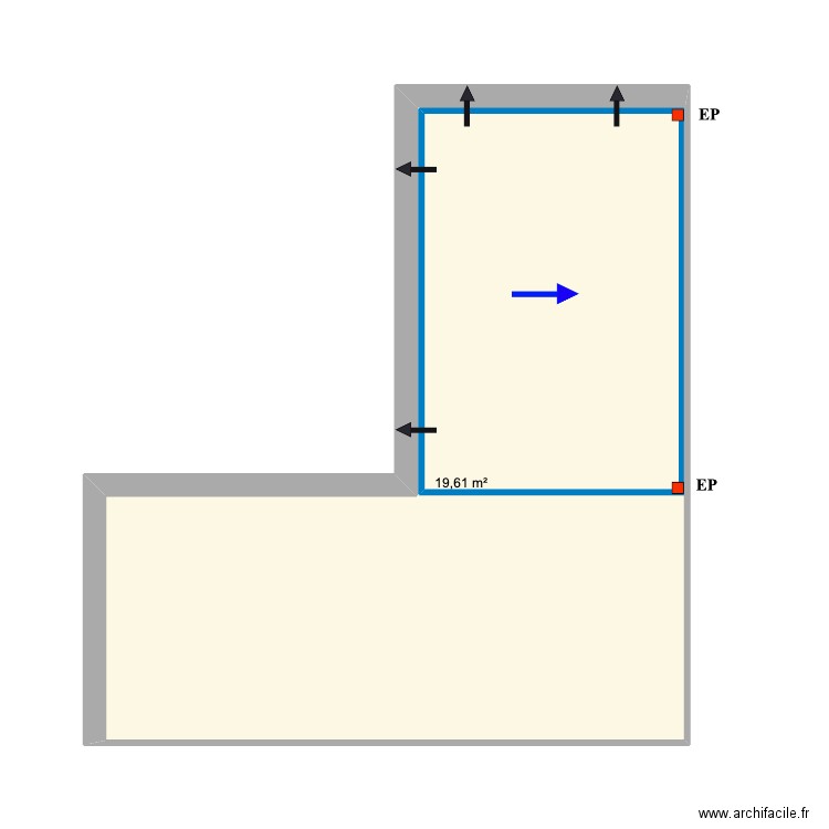 Angelkovic. Plan de 2 pièces et 47 m2
