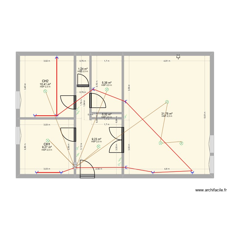 chantier H. Plan de 0 pièce et 0 m2