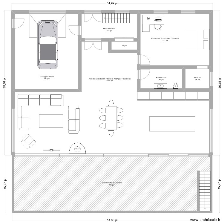 Orford - RDC. Plan de 8 pièces et 254 m2