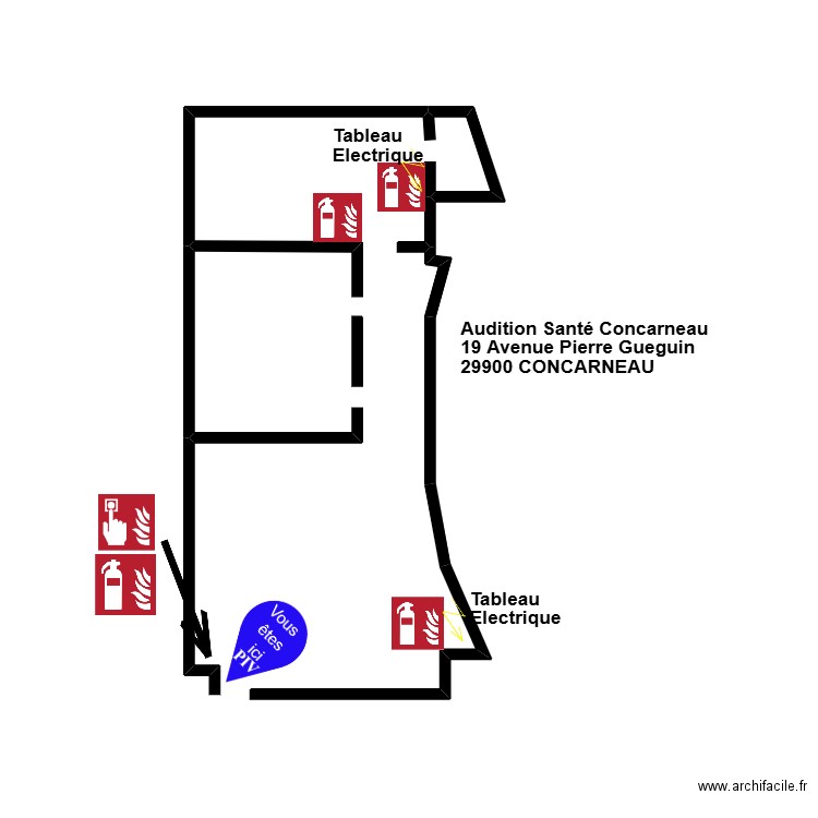 Audition Santé Concarneau. Plan de 0 pièce et 0 m2