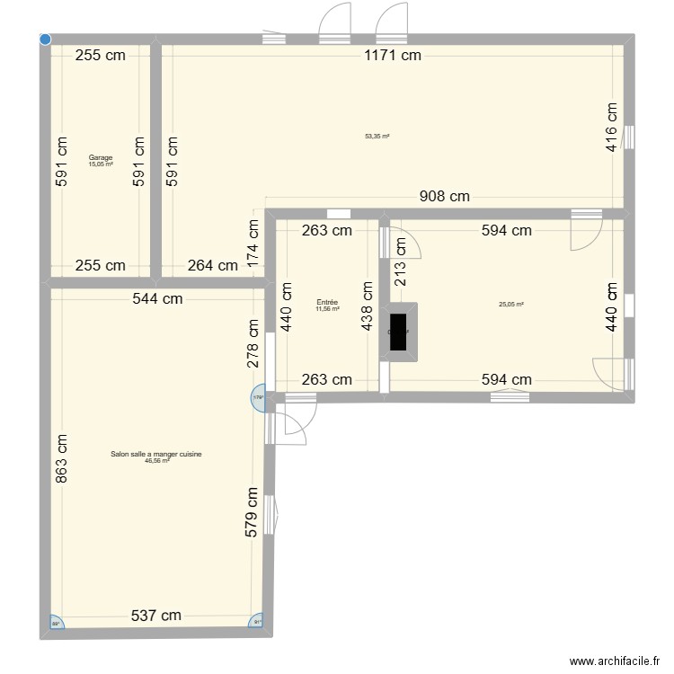 Maison Brettes. Plan de 12 pièces et 145 m2