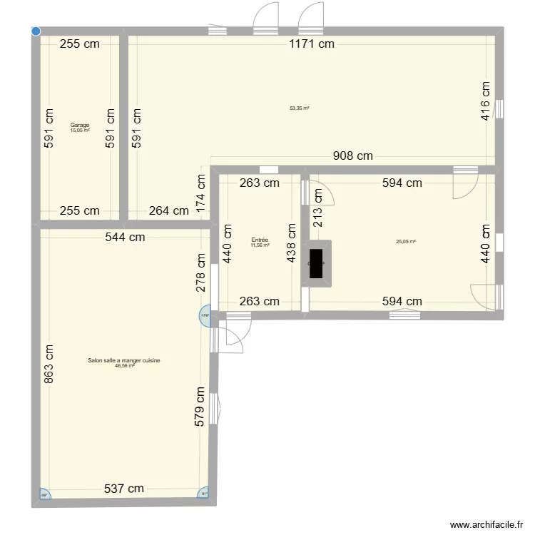 Maison Brettes. Plan de 