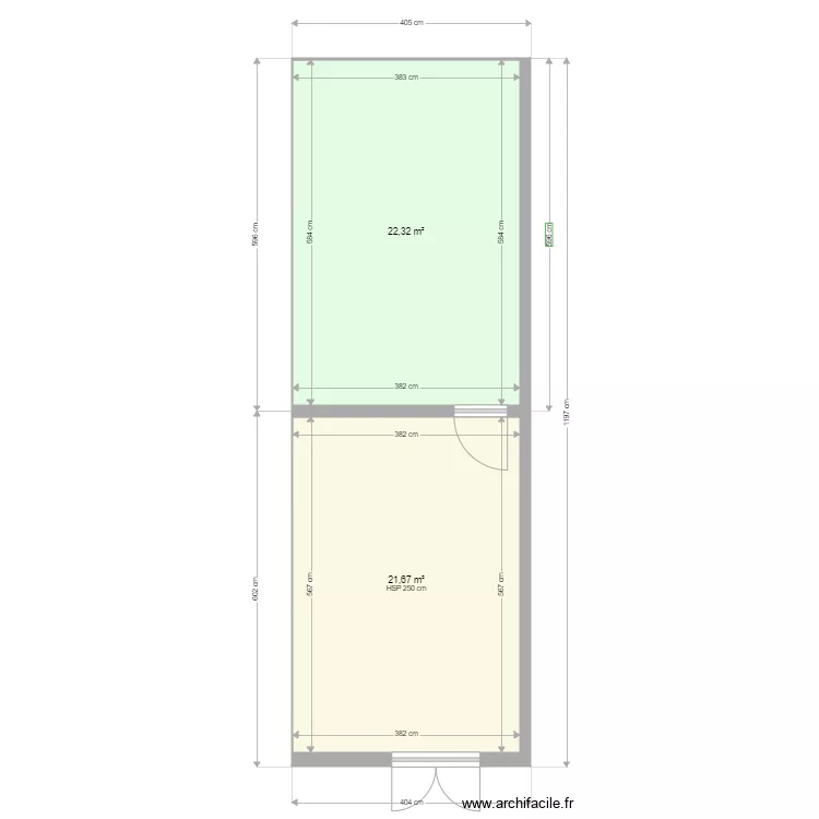 PLAN KERDAVID. Plan de 2  et 44 m²