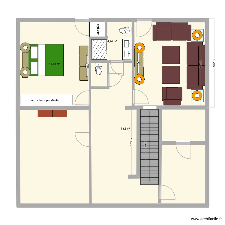 FLERON 185 1&eacute;r &eacute;tage. Plan de 0 pièce et 0 m2