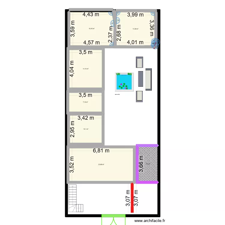 kebili 3. Plan de 8 pièces et 94 m²