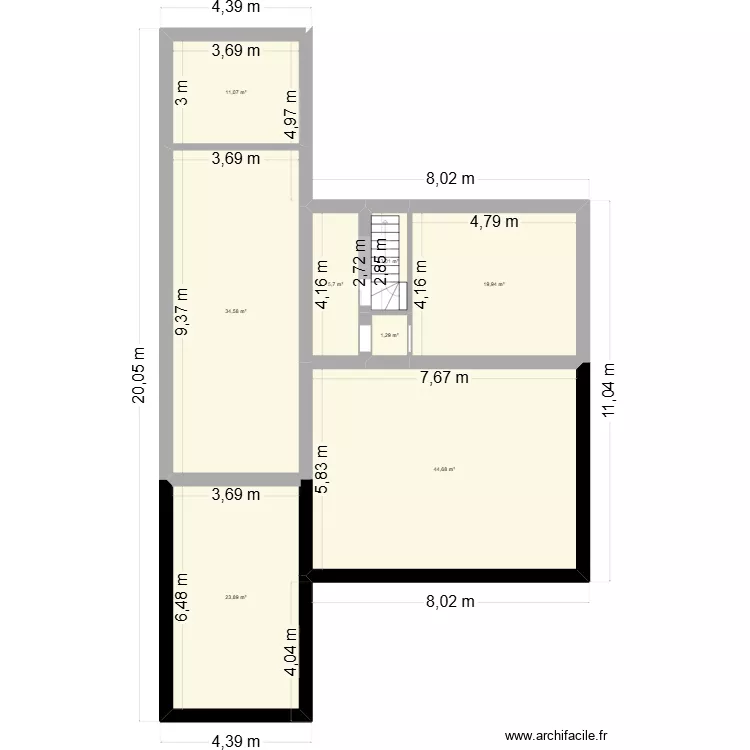 Projet Oisquercq vide. Plan de 8 Pièces et 144 m² Projet Oisquercq vide. Plan de 8 Pièces et 144 m²