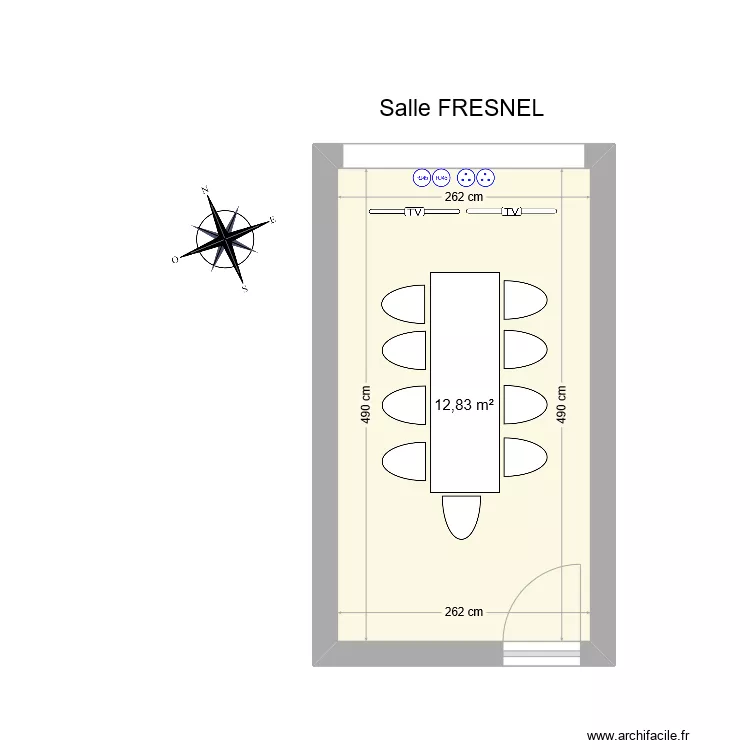 Salle FRESNEL. Plan de 