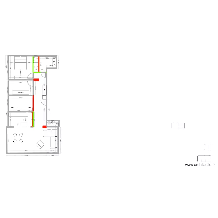 plan ma&ccedil;onnerie_17.11.2025. Plan de 6 pièces et 17 m²
