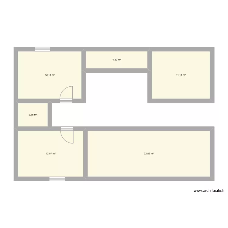 PLAN ANGOULEME. Plan de 6  et 65 m²