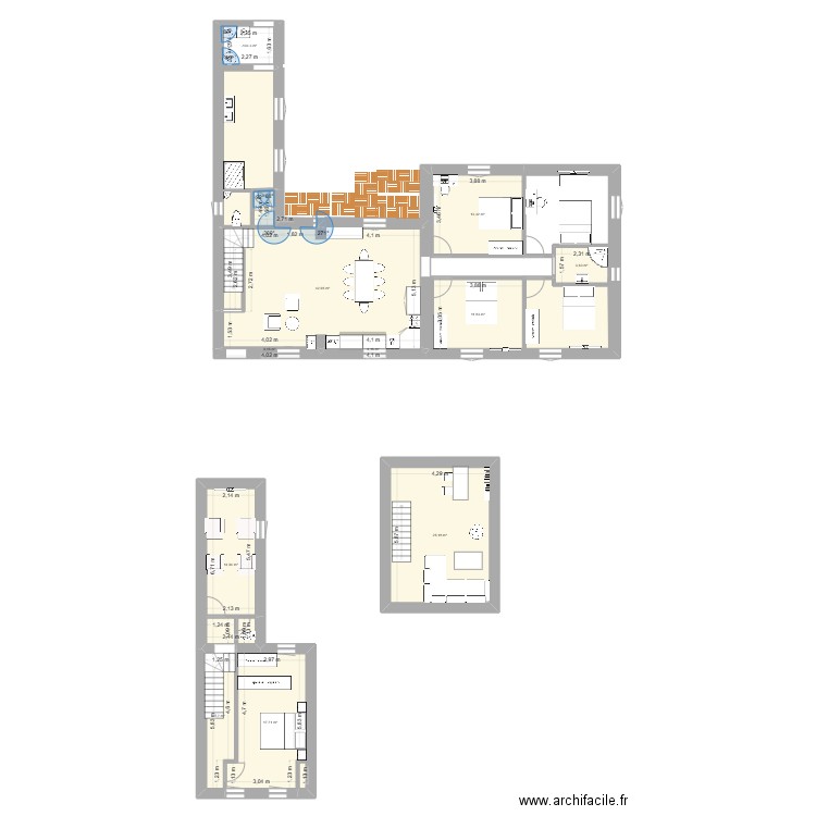 maison parinet. Plan de 12 pièces et 141 m2