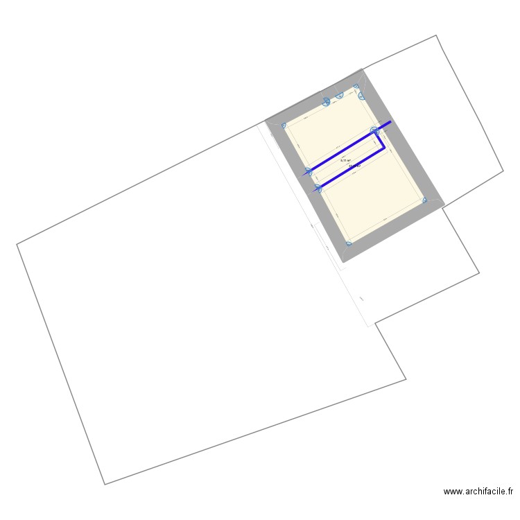 Maison Clem Plan de masse Achat Etage. Plan de 2 pièces et 43 m2
