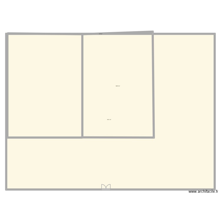 Chambre. Plan de 3 pièces et 797 m2