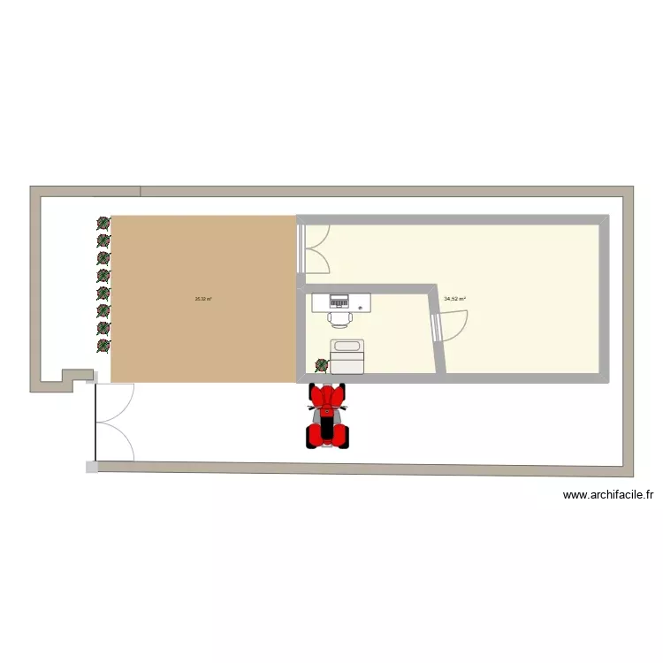 tiago. Plan de 1 Pièce et 35 m² tiago. Plan de 1 Pièce et 35 m²