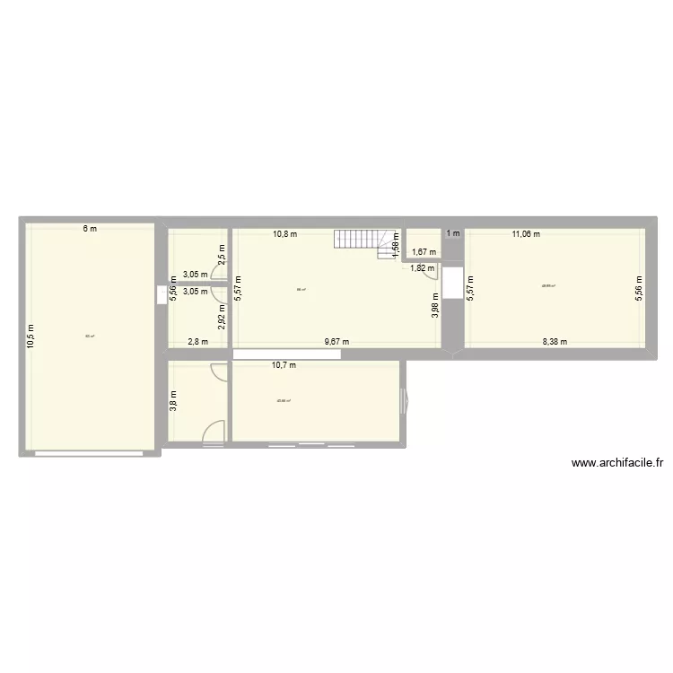 RDC v1. Plan de 4  et 219 m²