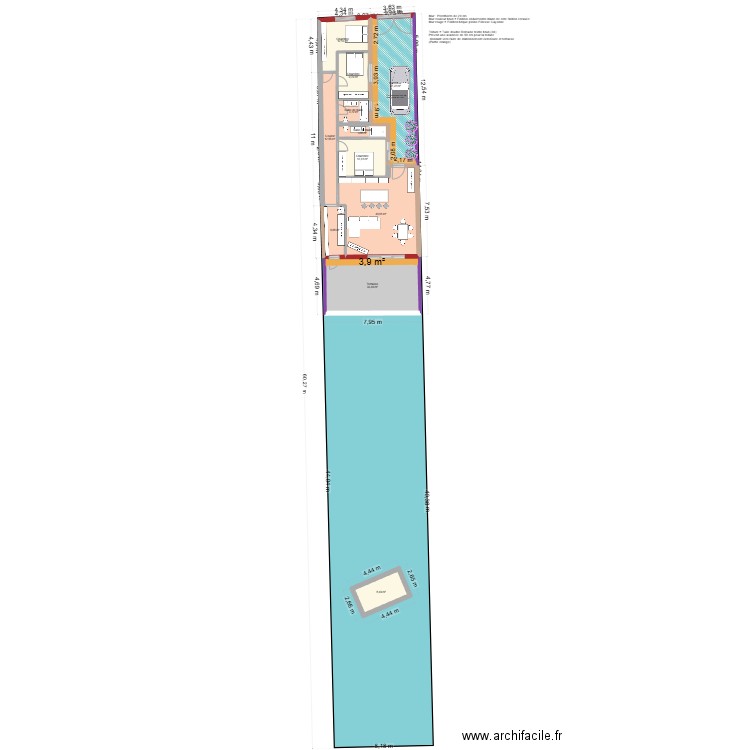 Maison avec cadastre. Plan de 11 pièces et 182 m2