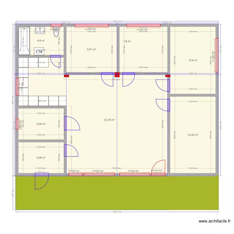 108 Бужаниново. Plan de 