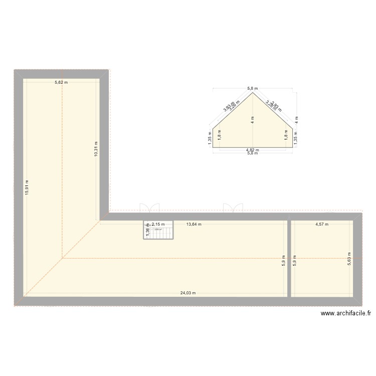 03- base. Plan de 17 pièces et 375 m2