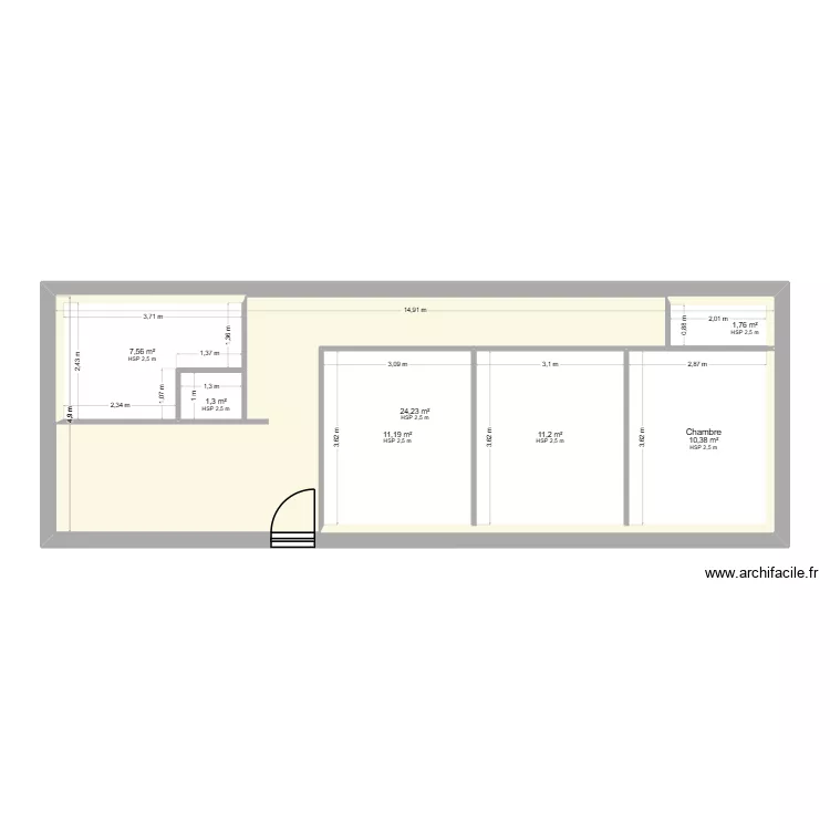 plan 2. Plan de 7  et 116 m²