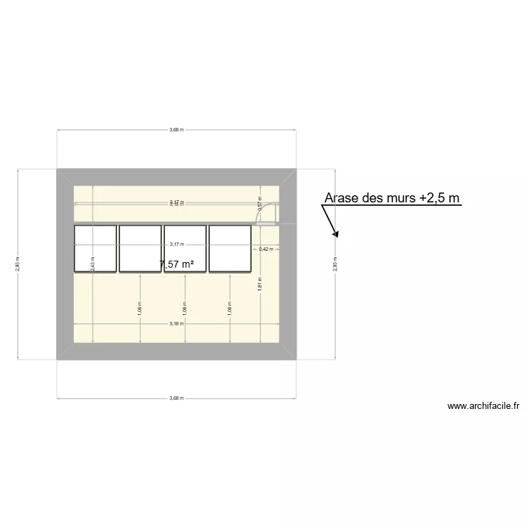 Laviot plan 4 hori. Plan de 1 et 8 m² Laviot plan 4 hori. Plan de 1 et 8 m²